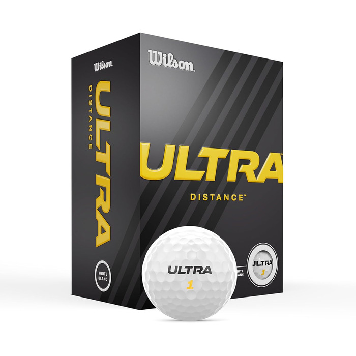 Гольф-м'ячі Wilson Ultra Distance, 2-шарові, 24 шт., білі