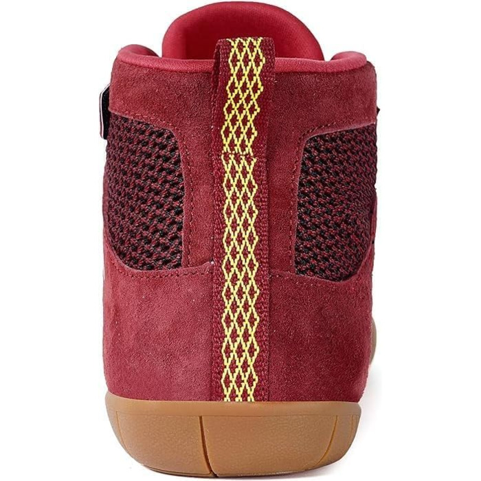 Жіночі борцівські черевики для боксу з плоскою підошвою (36 EU, широкі, червоні, однотонні)