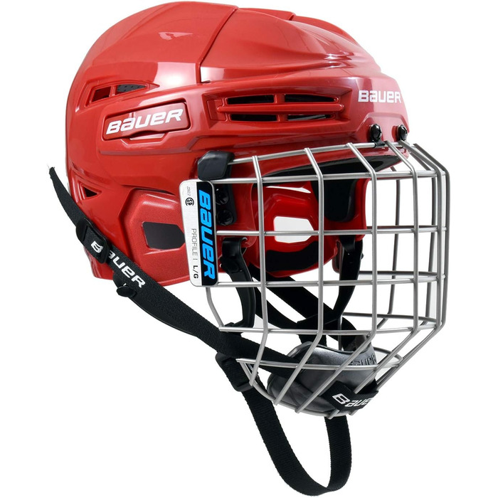 Хокейний шолом Bauer IMS 5.0 з ґраткою, розмір S (50,5-55 см), червоний