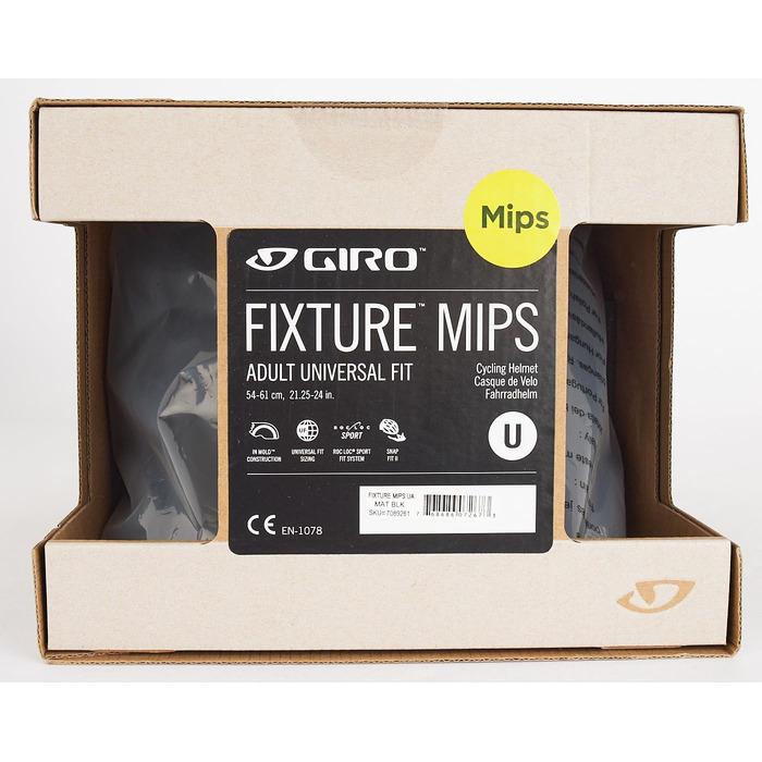 Велосипедний шолом Giro Fixture MIPS, матовий чорний, універсальний розмір