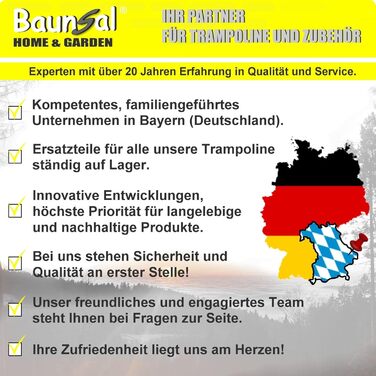 Трамплін для саду Outdoor FGOS Ø 366 см (жовто-чорний) - Комплект для дітей