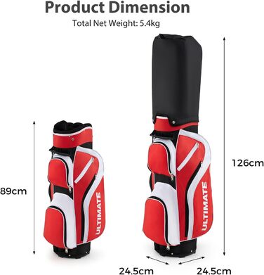 LIFEZEAL Комплект жіночого гольф-сета: ключки, сумка, драйвер, фейрвей, гібрид, айрон (6-9, P), паттер