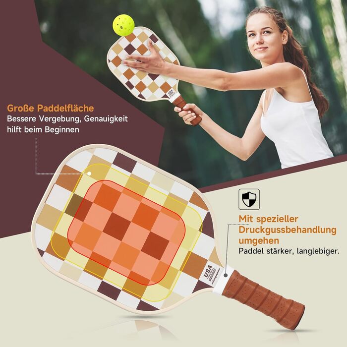 Набір для піклболу: 4 ракетки, м'ячі та сумка | Піклбол для початківців | Графіт та скловолокно