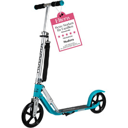 Самокат HUDORA BigWheel 205 алюмінієвий, складаний, регульований, для дітей та дорослих до 100 кг, з підніжкою