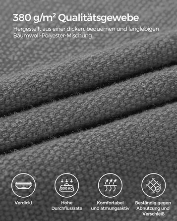 Гаммак SONGMICS 210x150см, подвійний, 300кг, сірий - для тераси, балкону, саду, кемпінгу