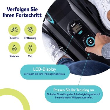 Cubii Move еліптичний тренажер – компактний для дому, з LCD-дисплеєм та 6 рівнями опору, тихий педальний тренажер для дому, офісу та людей похилого віку