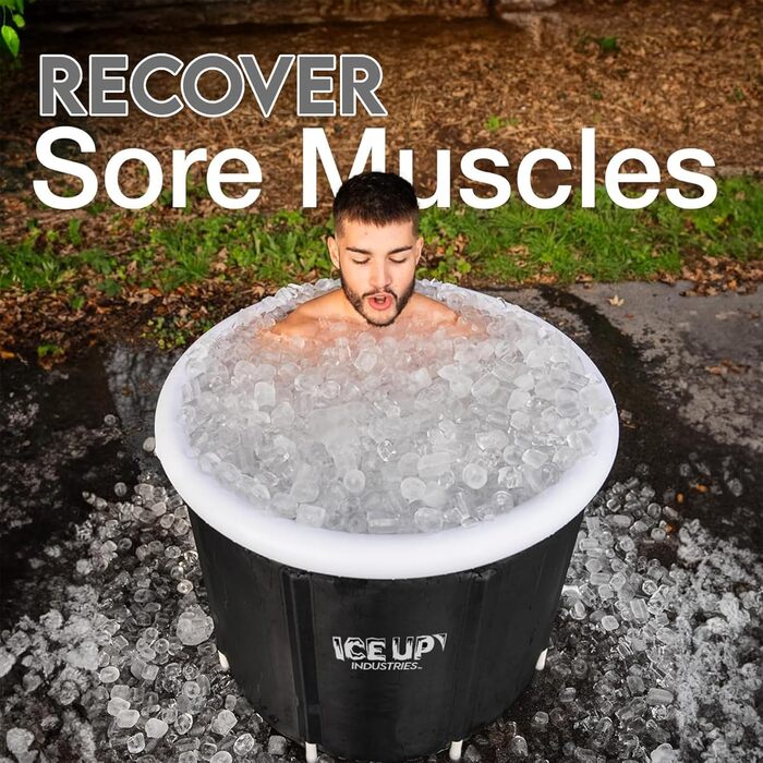 Електрична ванна для криотерапії - велика 95-літрова ванна для холодової терапії, портативна ванна для відновлення спортсменів, стабільна багатошарова криованна для спортсменів