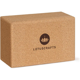 Йога-блок Lotuscrafts з натуральної корки, Supra Grip, для йоги та розтяжки, для початківців і досвідчених, розмір Small, 1 шт.