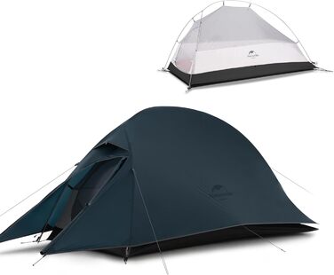 Намет Naturehike Cloud Up 1 - ультралегкий намет для 1 особи, 4 сезони, 20D, Marineblau (морський синій)