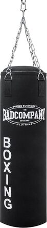 Боксерський мішок Bad Company з канвасу, наповнений/порожній, з важким сталевим ланцюгом, 80x30 см, 100x30 см, 120x30 см