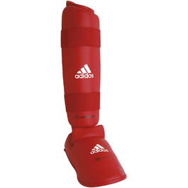 Захист для гомілки та стопи adidas Karate, червоний, 2 шт, розмір M