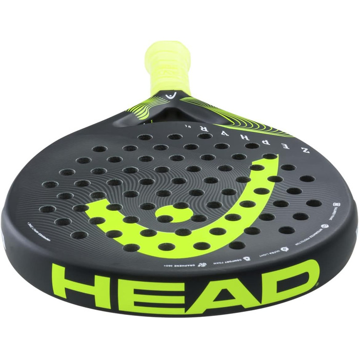 Плечевий ракетка для падел-тенісу HEAD Zephyr UL 2023 (чорний/жовтий), унісекс, для дорослих