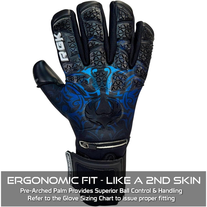 Воротарські рукавички Renegade GK Limited Edition Rogue з захистом пальців (розміри 6-11, рівень 4+). Giga Grip 4+3мм | Преміум-якість для дорослих, підлітків та дітей
