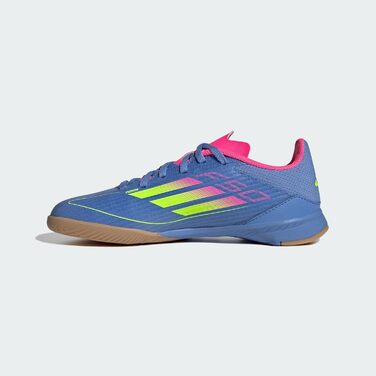 Дитячі футбольні бутси adidas F50 League Indoor (32 EU, Blue Fusion/Lucid Lemon/Lucid Pink)