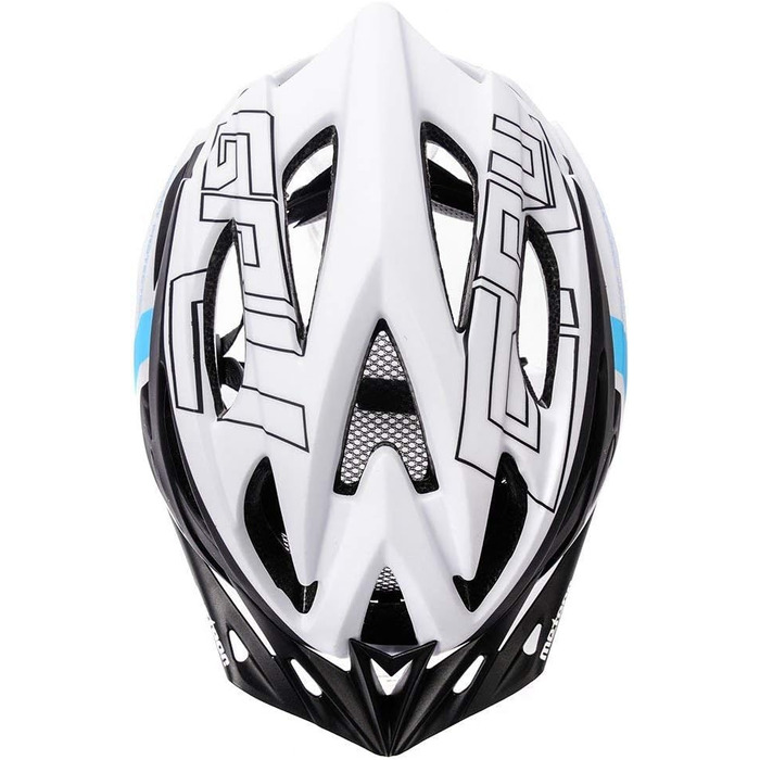 Велошолом meteor® GRUVER для дорослих і дітей, MTB, BMX, скейтборд, самокат, розмір L (58-61 см), білий/чорний/синій