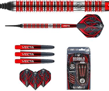 Дартси WINMAU Diablo Profi Softip вольфрамові з крилами та хвостовиками