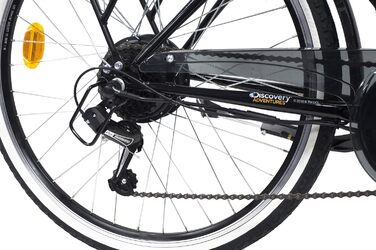 Електровелосипед Denver Discovery E4000, міський, 26 дюймів, Shimano 6 швидкостей, для жінок, чорний