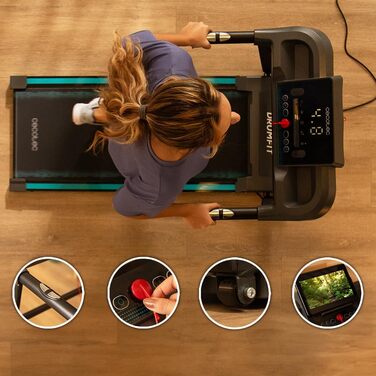 Біговий доріжка Cecotec DrumFit WayHome 1200 Sprint: 600W, 1-12 км/год, LCD, 100x40 см, колеса та тримач для телефону