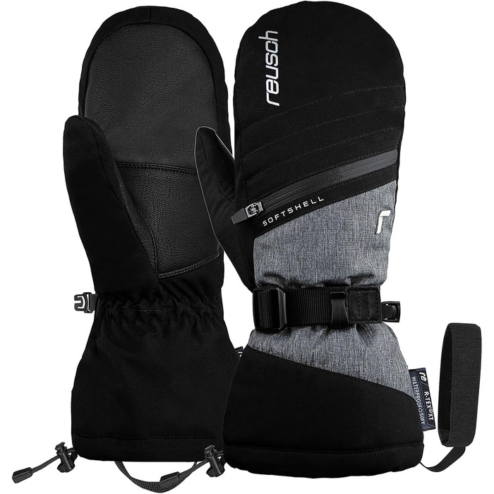 Жіночі рукавиці Reusch Demi R-Tex XT, екстра теплі, водонепроникні, дихаючі, розмір 7, чорні/сірі