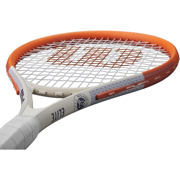 Тенісна ракетка Wilson Roland-Garros Elite для дорослих (4-1/4 дюйми) Marineblau / Weiß