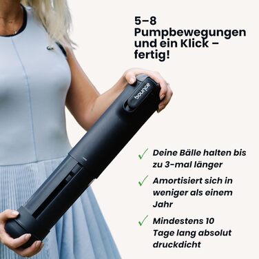 Відскочуючий тренажер для тенісу Bounce Tube Tennis – Контейнер для тенісних м'ячів – Подовжена служба x3 – Збереження відскоку – Вбудований насос для тенісних м'ячів
