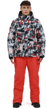 Спортивний костюм YEEFINE для чоловіків, червоно-білий + помаранчевий, XL