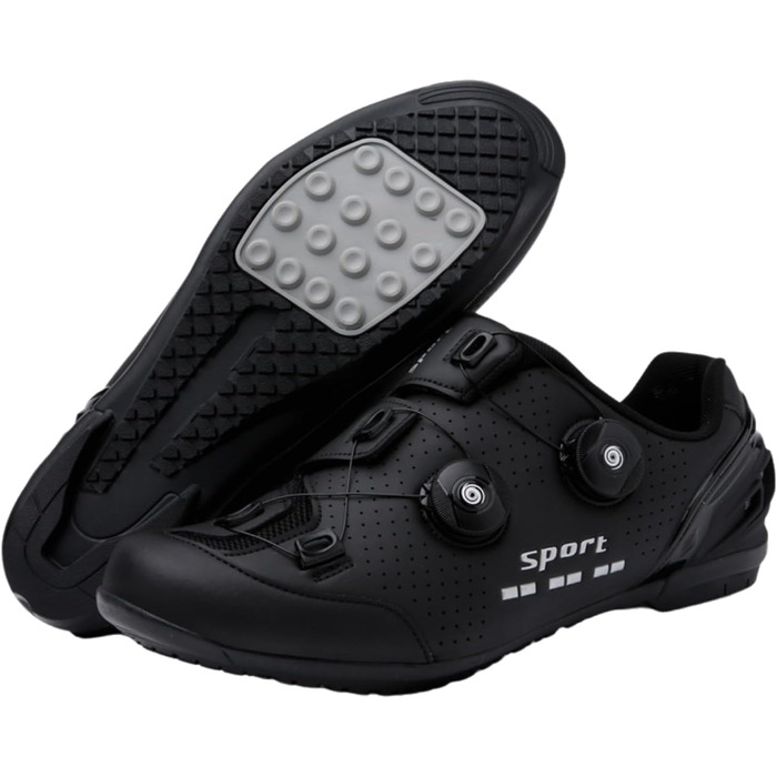 Велотуфлі чоловічі, жіночі, унісекс, для шосе, Indoor Cycling, чорні, 36 EU, антиковзаючі, дихаючі