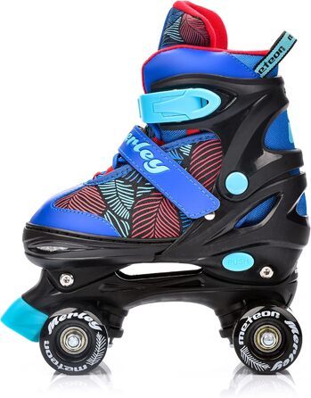Роликові ковзани Meteor Retro Rollschuhe - стильні ролики 80-х для дітей та юнацтва. Quad Skate, регульований розмір (L 39-43), 5 кольорів.