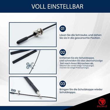 Професійне скакалка для кросфіту | Регульоване фітнес-канат з високошвидкісними підшипниками | Боксерська скакалка | З сумкою (Сріблястий)