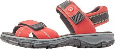 Жіночі сандалії Rieker 68851, класична модель, червоний колір, розмір 39 EU