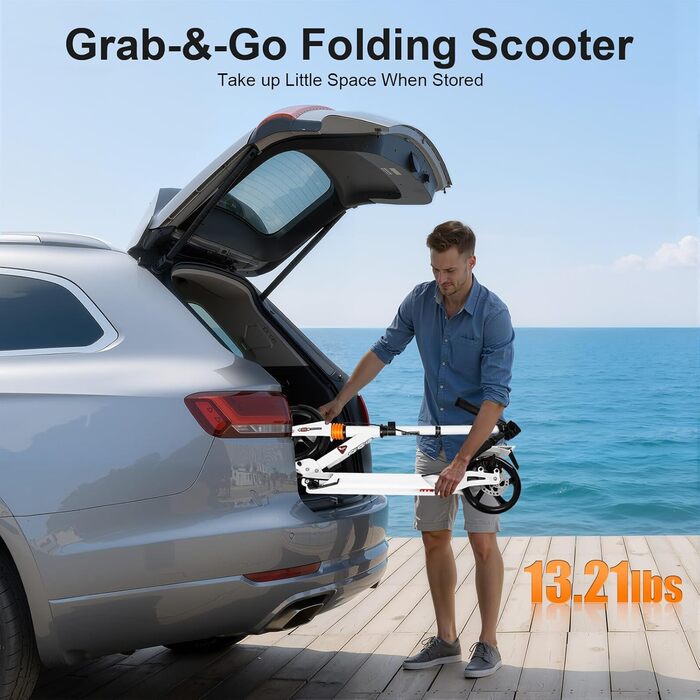 Міський самокат Cityroller: складний, з гальмом та амортизацією, регульована висота, для дорослих та дітей