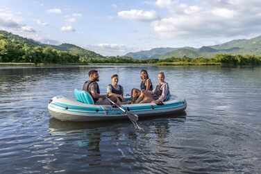 Надувний човен Bestway Hydro Force Adventure Elite X4 для 4 осіб, 315x165x41.5 см, з веслами та насосом