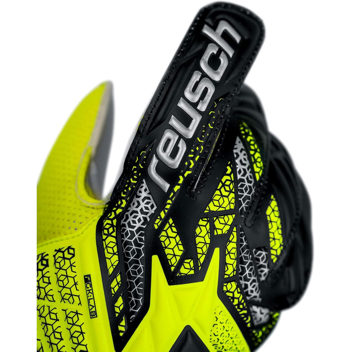 Воротарські рукавички Reusch Attrakt Solid Junior - жовто-срібні, розмір 6.5 - для дітей та підлітків