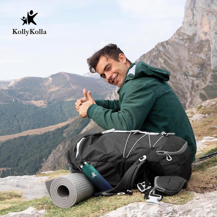 Фляга KollyKolla 750 мл з нержавіючої сталі, термос-фляга з трубочкою, без BPA, для газованої води, вакуумна, для дорослих, універсальна, спортивна, для офісу, спортзалу, велосипеда, кемпінгу, темно-синій (1000 мл, темно-зелений + темно-синій)