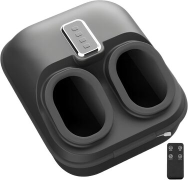 Масажер для ніг BeSokar Shiatsu з пультом, 6D-кнесірування, ролики, повітряна компресія, 3 рівні інтенсивності, теплова терапія