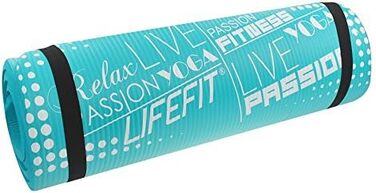 Килимок для йоги LIFEFIT EXLUZIV PLUS світло-блакитного кольору