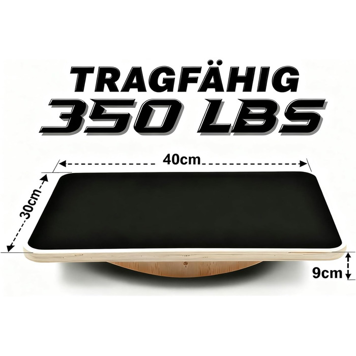 Дерев'яна баланс-дошка, неслизька поверхня, для тренування корпусу та гомілковостопного суглоба