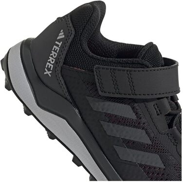 Дитячі кросівки adidas Terrex Agravic Flow для трейлраннінгу, унісекс, з липучкою, 30 EU, чорно-сіро-помаранчеві