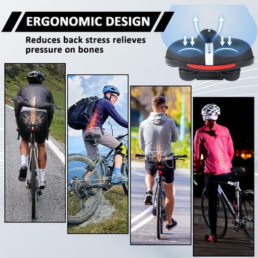 Велосипедний сидіння з Memory Foam, ергономічне для чоловіків та жінок, XL