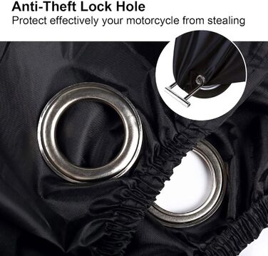 Водонепроникна накривка для мотоцикла Motorrad - 245x105x125 см, XXL, захисна накривка, універсальна, захист від дощу з отвором для замка