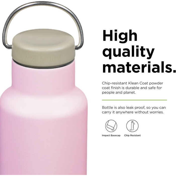 Пляшка для води Klean Kanteen Classic VI Lotus 592 мл, сталева, багаторазова