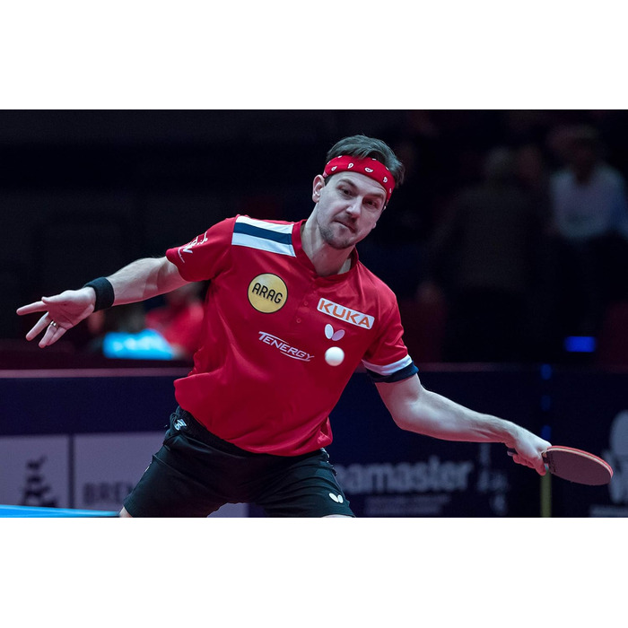 Настільний тенісний ракетка Butterfly Timo Boll Bronze 85010 для хобі та амбіційних гравців, ITTF сертифікований гумовий наклад Addoy, увігнута ручка, натуральне дерево