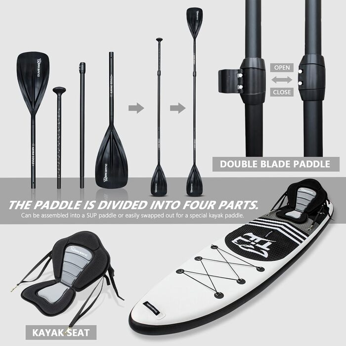 SUP дошка Tigerxbang надувна з повним комплектом аксесуарів для Stand Up Paddling