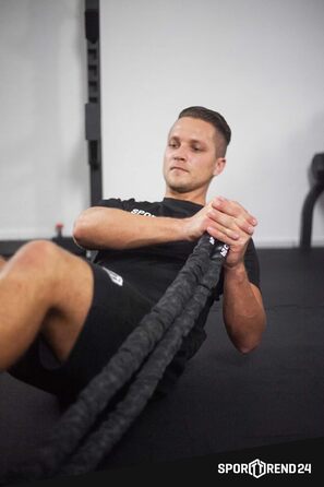 Батл-роп Sporttrend 24 для кросфіту 9/12/15 м, 38/50 мм – тренувальний, фітнес, ударний канат