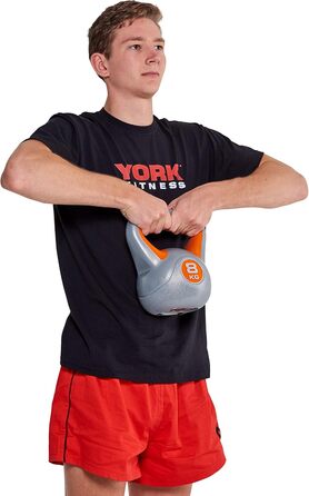 Вінілова гиря York Fitness 8 кг для домашнього тренування, бодібілдингу та важкої атлетики