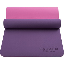 Килимок для йоги Bergmann з ремінком, TPE фітнес-килимок, спортивний килимок для йоги, пілатесу, домашніх тренувань, 183 x 61 x 0.6 см