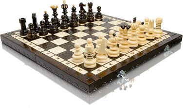 Шахова фігура Pearl XL 42 см з дерева, ручна робота, європейський стиль