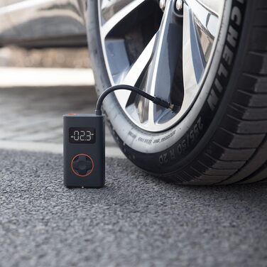 Електрична велосипедна помпа QICYCLE N2, міні-компресор, портативний насос з акумулятором 2,0 А·год (14,8 Вт·год), автозупинка, 150 PSI, 10,3 бар, LED-підсвітка, зарядка USB-C