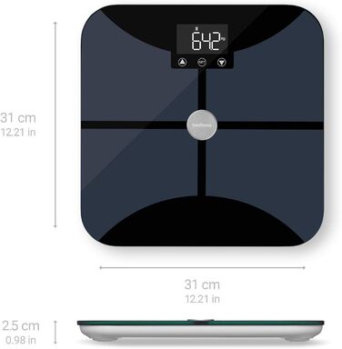 Medisana BS 652 – розумна вага-аналізатор до 180 кг з Wi-Fi/Bluetooth, для вимірювання жиру, води, м'язової та кісткової маси, сумісна з додатком VitaDock+