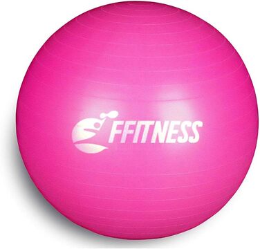 Гімнастичний м'яч FFitness 95 см рожевий, анти-вибуховий, для вагітних, фітнесу, пресу, витривалості та силових тренувань